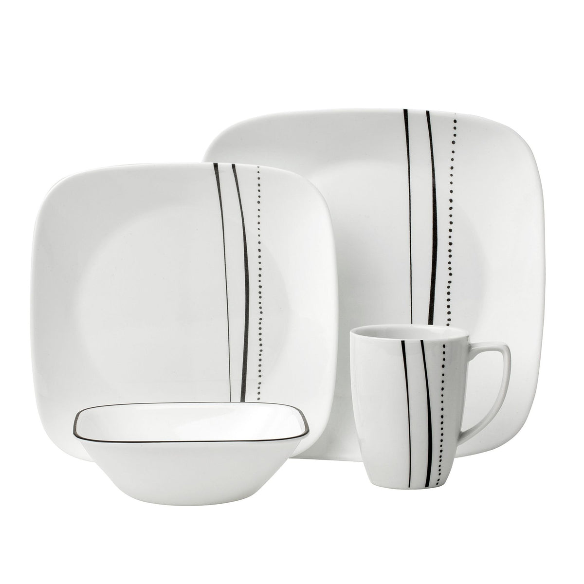 Corelle Cascading Lines / 16-Piece / 1 Dinnerware Sets