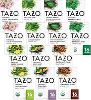 TAZO Organic Black Tea, (Awake, Chai, Zen, Calm, Mint, Earl Grey, Green Ginger) (2ea) (Variety Pack)
