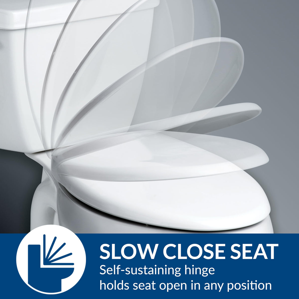 Church White / Elongated with Slow Close / American,Elongated,Open Front Toilet Seats