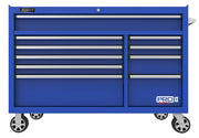 PRO II Series 54” 10-Drawer Roller Cabinet by Homak – 54 Inch - 10-Drawer Roller Cabinet, Alloy Steel, Blue