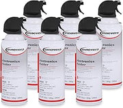 Innovera Compressed Air Duster Cleaner | 6 Count; Powerful Compressed Air Stream Quickly Removes Dust, Dirt, Lint, and Debris from Hard-To-Reach Areas