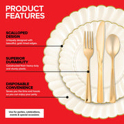 Stock Your Home 5 / 5 Pack / Ivory Plates