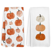 KFXHANGD Pumpkin Kitchen Towels and Dishcloths, 16 x 24 Inches, Set of 2