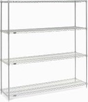Nexel 21607C Chrome Wire Shelving, 60" W x 21" D x 74" H