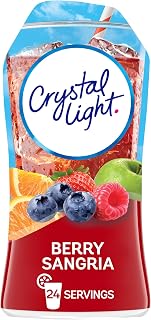 Crystal Light Liquid Drink Mix, Sugar Free Water Enhancer, Low Calorie Beverage Concentrate, Liquid Water Flavoring, Naturally Flavored Drink Mix, Berry Sangria, 1.62 Fluid Ounce (Pack of 2)