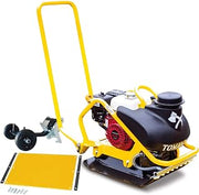 Tomahawk Power 5.5 HP Honda Engine Forward Plate Compactor Walk Behind Vibratory Dirt Asphalt Soil Plate Compactor (Compactor + Wheels + Pad)