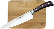 Wusthof Ikon Blackwood 8 Inch Cook's Knife with Wusthof Bar Board