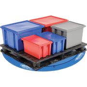 4000 Lb. Cap. Pallet Carousel & Skid Turntable by Global Industrial – 62"L x 62"W x 0.88"H, Alloy Steel, Blue, Model MT339