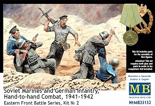 Masterbox Master Box Hand to Hand Combat Soviet Marines and German Infantry Eastern Front 1941-42 (5) Figure Model Building Kits (1:35 Scale)