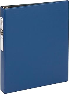 Avery Standard 3 Ring Binder, 1" Round Rings, 1 Blue Binder