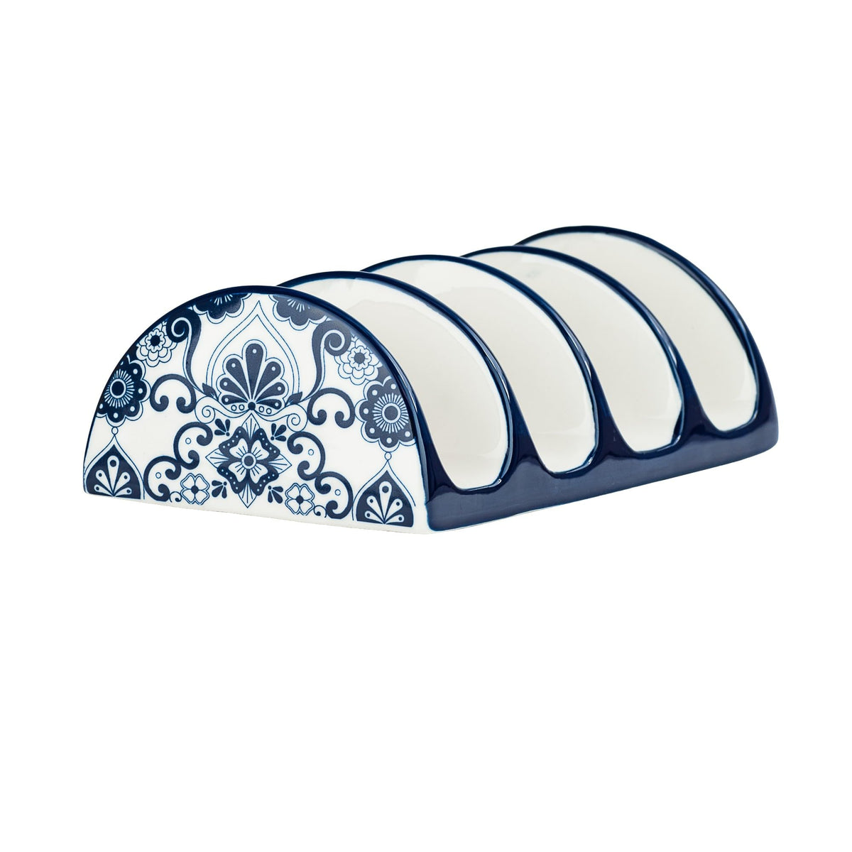 10 Strawberry Street Set of 2 Taco Cradles / Talavera Blue / 1 Serveware Accessories