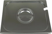 PADERNO World Cuisine 7 inches by 6 1/4 inches Stainless-steel Notched Lid for Hotel Pan - 1/6
