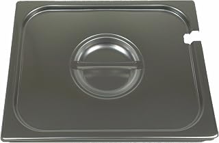 PADERNO World Cuisine 7 inches by 6 1/4 inches Stainless-steel Notched Lid for Hotel Pan - 1/6