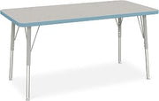 Jonti-Craft Berries 6403JCA131 Rectangle Activity Table - 24" X 48", A-Height - Freckled Gray/Coastal Blue/Gray