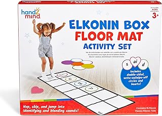 hand2mind Elkonin Box Floor Mat Activity Set, Phonemic Awareness, Ages 3+