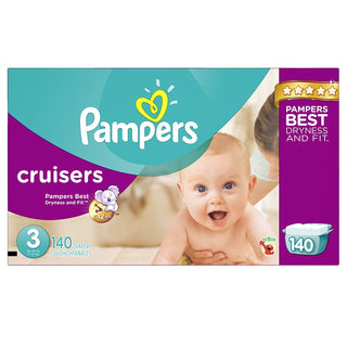Size 3 Cruisers Diapers by Pampers – Size 3, White, Model 10037000862823