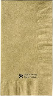 Hoffmaster 126512 Kraft Dinner Napkin, 1 Ply, 1/8 Fold, 17" Length x 15" Width, Natural (Packs of 1000)