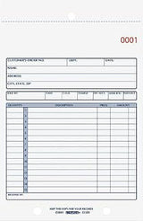 Rediform Sales Book, 15 Lines, Two-Part Carbonless, 5.5 x 7.88, 50 Forms Total