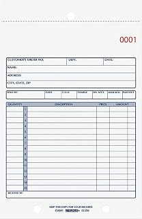 Rediform Sales Book, 15 Lines, Two-Part Carbonless, 5.5 x 7.88, 50 Forms Total