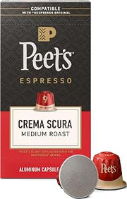 Peet's Coffee Espresso Capsules, Medium Roast, Crema Scura, 10 Count