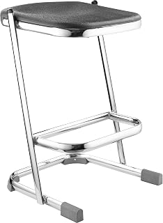 National Public Seating NPS 24" Black Polyurethane Elephant Z-Stool