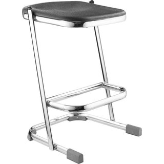 NPS 24" Black Polyurethane Elephant Z-Stool by National Public Seating – unspecified, Steel, Black, Model 6624