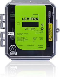 Leviton 3OUBM-30M VerifEye Series 3300 BACnet MS/TP Outdoor Meter Kit with 3 Split Core CT's, 3000-Amp