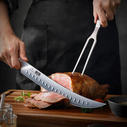 HOSHANHO Butcher Knife Set, 3 Piece High Carbon Steel, Silver