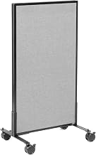 24-1/4"W x 45" H Mobile Office Partition Panel by Global Industrial – Alloy Steel, Grey, Model 694952MGY