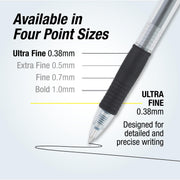 G2 Premium Retractable Rolling Ball Black Gel Pens by PILOT – 12 Count (Pack of 1), Rubber, Black Ink, Model 31277
