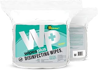 WIPESPLUS Disinfecting Surface Wipes Refill Bag Bleach Free with Lemon Scent for Home and Business, 800 Count
