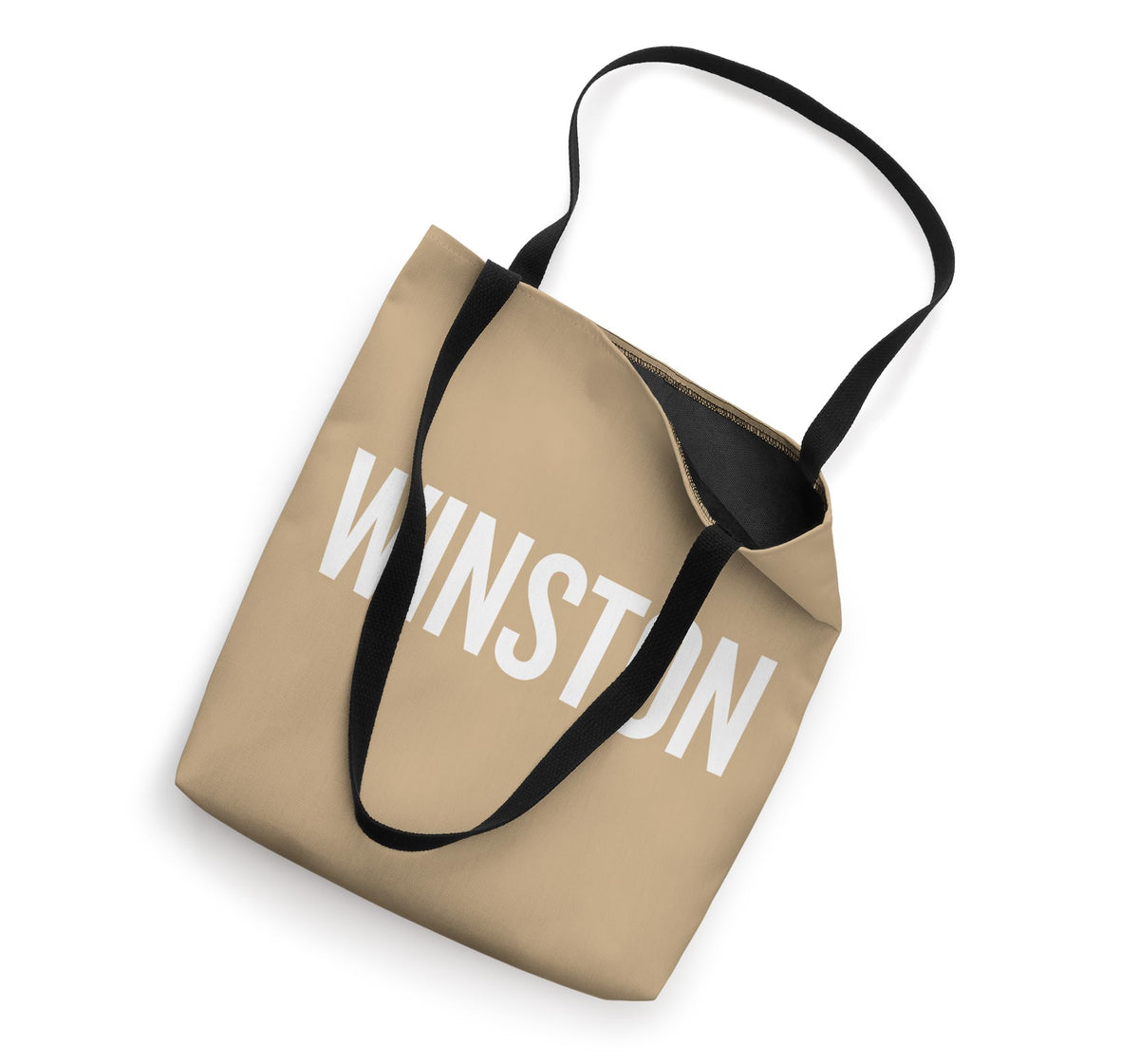 WINSTON Tote Bag by WINSTON Name Text Desings – 16 inches, White, Model CFMZ3X23R5RUS_16INCHES