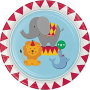 Creative Converting Circus Time Round Dessert Plates, Multicolor, (8 plates per pack), Pack of 12