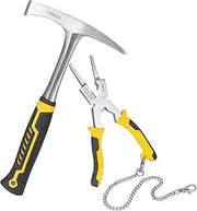 Strong Hand Tools Combo Welding Chipping Hammer and Mig Pliers, Heavy Duty Slag Removal Tool for Welders, Forged Steel, Comfort Grip Handle, CHPM20