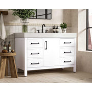 Nathan Bathroom Vanity White by Lighting Design – Wood, White, Model VF60648WH