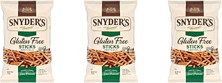 Snyder's of Hanover Pretzels, Gluten Free Pretzel Sticks, 8 Oz (Pack of 3)