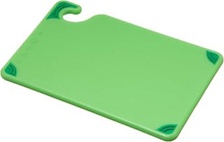San Jamar Saf-T-Grip Cutting Board with Molded-in Ruler, Plastic Chopping Board for Kitchen, 6" x 9" x 0.38", 6 Count, Green