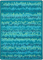 Joy Carpets Kid Essentials Static Electricity Teen Area Rugs, 3'10" x 5'4", Teal