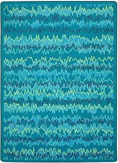 Joy Carpets Kid Essentials Static Electricity Teen Area Rugs, 3'10" x 5'4", Teal