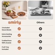 Smirly Acacia Charcuterie Board Set, Large with Serving Accessories