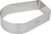 Fat Daddio's Stainless Steel Arch Cake and Pastry Ring, 7.625 x 5.25 x 2