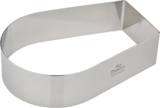 Fat Daddio's Stainless Steel Arch Cake and Pastry Ring, 7.625 x 5.25 x 2