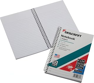 AbilityOne® - NSN6002013 - SKILCRAFT® 100% Post-Consumer Recycled Spiral Notebooks and Steno Pads - College Ruled - 7-1/2" x 5"