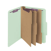 SMEAD Gray/Green / 1 / Letter (Pack of 1) Top Tab Classification Folders
