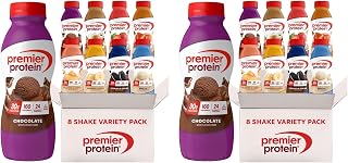 Premier Protein Shake, Variety Pack (8 Flavors, 2 of Each), 30g Protein, No Added Sugar, 24 Vitamins & Minerals, 11.5 fl oz Bottles (16 Pack)