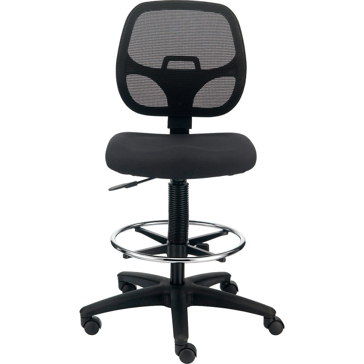 Armless Mesh Drafting Stool by Global Industrial – Polypropylene, Black, Model A2813TMIX-BK