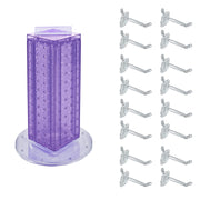 Azar Displays 4”W x 12”H x 13”H with a 9” base / Purple / Pegboard + Hooks Pegboard Hooks