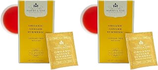 Harney & Sons Organic Tea Bags Ginger Turmeric, 20 Count (Pack of 2)