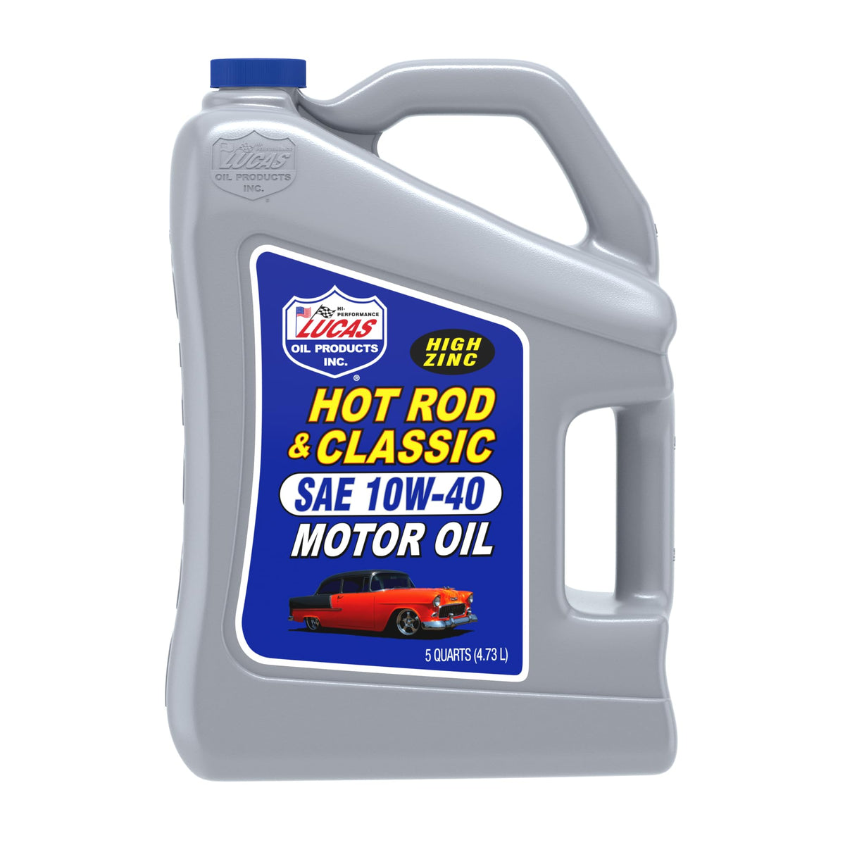 Hot Rod & Classic Car SAE 10W-40 Motor Oil - 5 Quart by Lucas Oil – Pack of 1, Blend, Multi, Model 10683