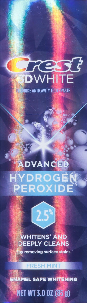 Toothpaste 3D White 2.5 Hydogren Peroxide, 3 Ounce by Crest – Commercial Grade